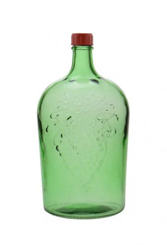 Бутыль 5 литров из зелёного стекла фото 2