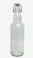 Бутылка с бугельной пробкой, 0.5 л, прозрачная