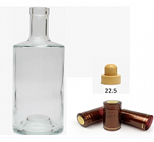 Бутылка стеклянная "Belleville"  Bruni Glass (Италия) 0,5 л в комплекте
