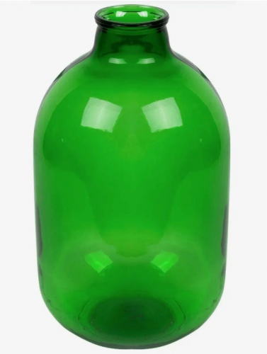 Бутыль СКО 10л (зеленый) стеклянный фото 3
