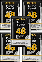 Спиртовые дрожжи Alcotec "48 Turbo Classic", 130 г. Англия - 5 пачек