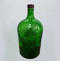 Бутыль 3 литров из зелёного стекла